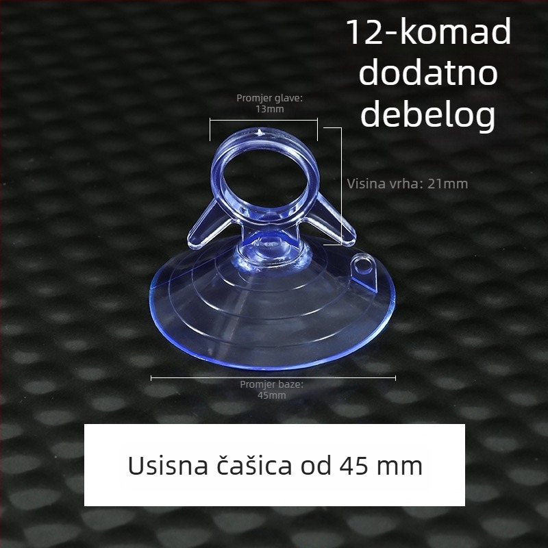 Plastična kuka s vakuumskom čašom, moderan minimalistički dizajn, zidna montaža, nosivost do 5 kg