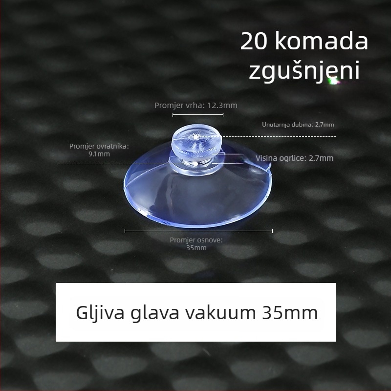 Plastična kuka s vakuumskom čašom, moderan minimalistički dizajn, zidna montaža, nosivost do 5 kg