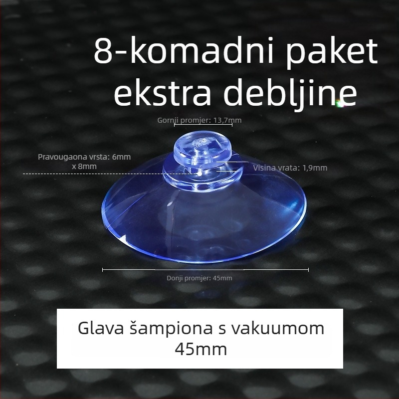 Plastična kuka s vakuumskom čašom, moderan minimalistički dizajn, zidna montaža, nosivost do 5 kg