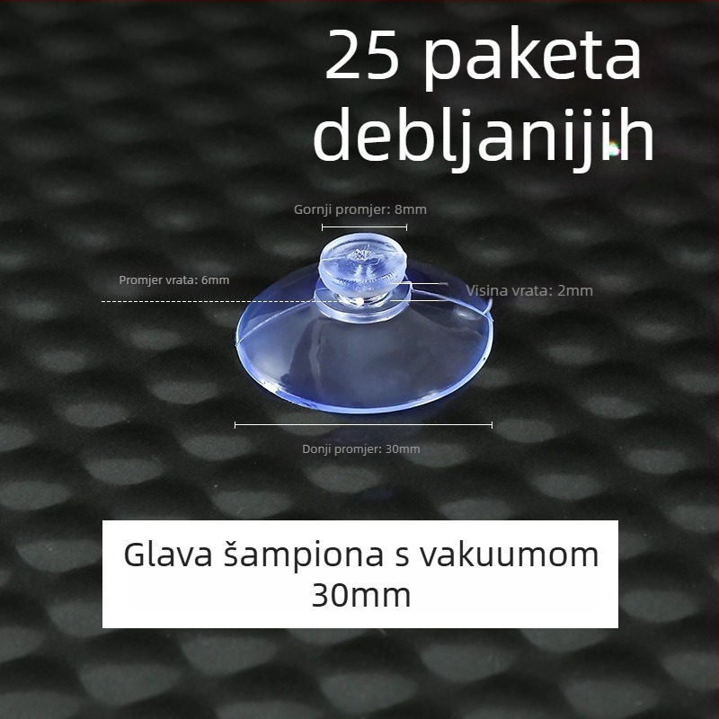 Plastična kuka s vakuumskom čašom, moderan minimalistički dizajn, zidna montaža, nosivost do 5 kg