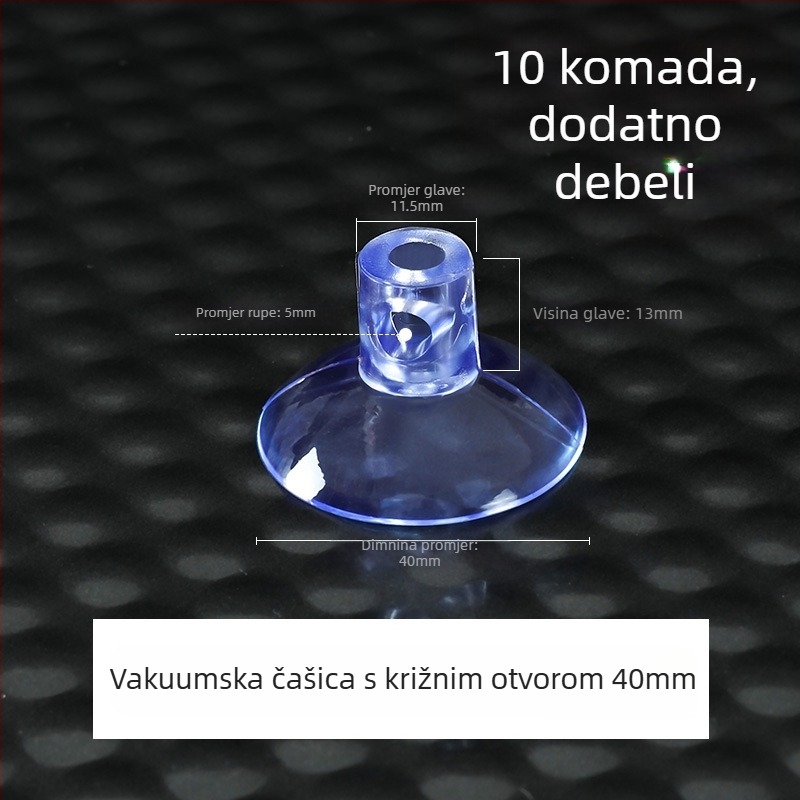 Plastična kuka s vakuumskom čašom, moderan minimalistički dizajn, zidna montaža, nosivost do 5 kg