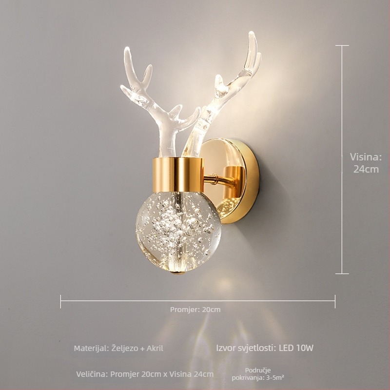 Nordijski zidni svjetiljka s LED, 220V, pogodna za dnevni boravak i hodnik, marka Sheng bangrong