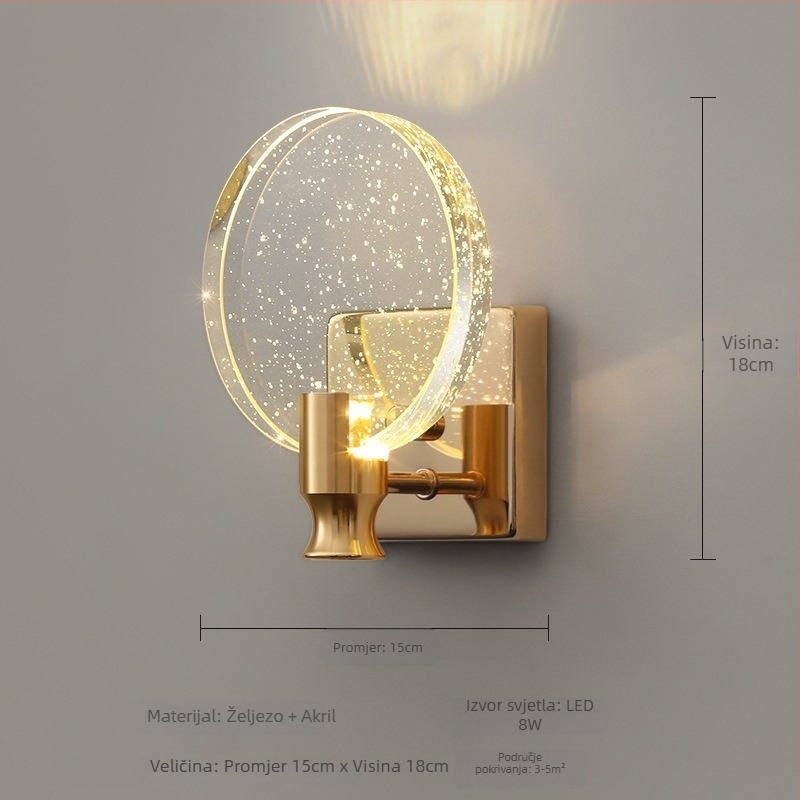 Nordijski zidni svjetiljka s LED, 220V, pogodna za dnevni boravak i hodnik, marka Sheng bangrong