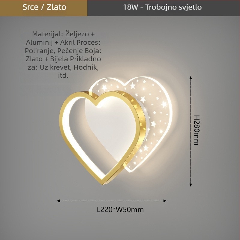 Nordijski zidni svjetiljka s LED, 220V, pogodna za dnevni boravak i hodnik, marka Sheng bangrong