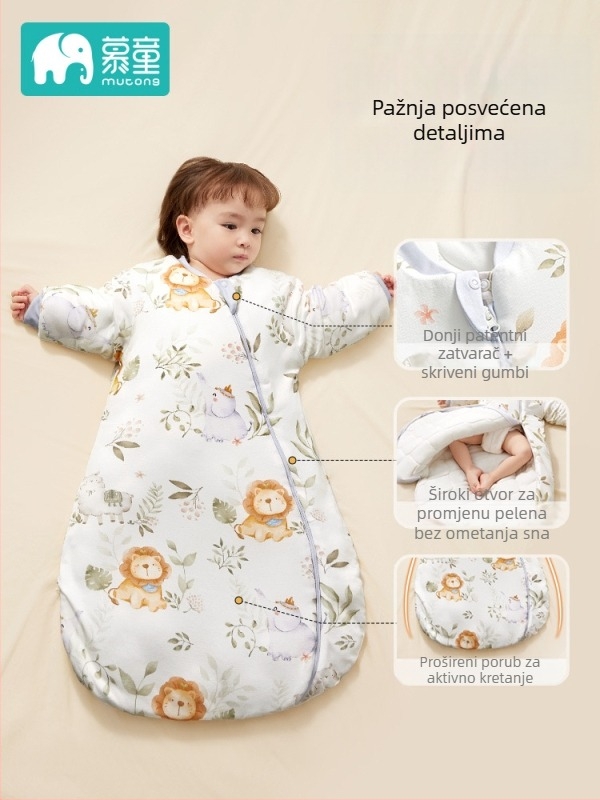 Dječja vreća za spavanje, sve sezone, za novorođenčad i malu djecu, 80–100 cm, 100% pamuk, jesen-zima