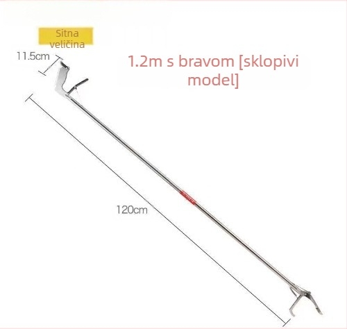 Klip od nehrđajućeg čelika za hvatanje jegulje — prenosni, izdržljiv vanjski alat za plažu i skupljanje otpada (Materijal: nehrđajući čelik; Marka: Druga; Ovlaštena privatna marka: Ne)