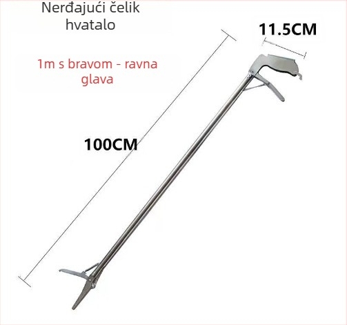 Klip od nehrđajućeg čelika za hvatanje jegulje — prenosni, izdržljiv vanjski alat za plažu i skupljanje otpada (Materijal: nehrđajući čelik; Marka: Druga; Ovlaštena privatna marka: Ne)
