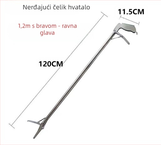 Klip od nehrđajućeg čelika za hvatanje jegulje — prenosni, izdržljiv vanjski alat za plažu i skupljanje otpada (Materijal: nehrđajući čelik; Marka: Druga; Ovlaštena privatna marka: Ne)
