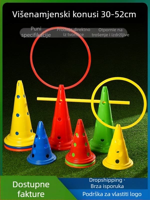 DXUAN Nogometne trening prepreke – PE materijal; trenerski alati; pogodno za nogometne vježbe i fitness opremu