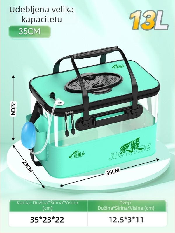 Camper EVA Sklopiva prozirna kutija za ribe – za vanjski ribolov s mamcima, višenamjenska kutija