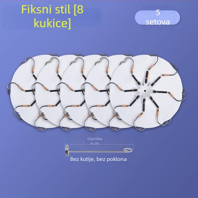 Set rotnih kuka Flip, broj 8, za ribolov u rezervoaru, 1 kom