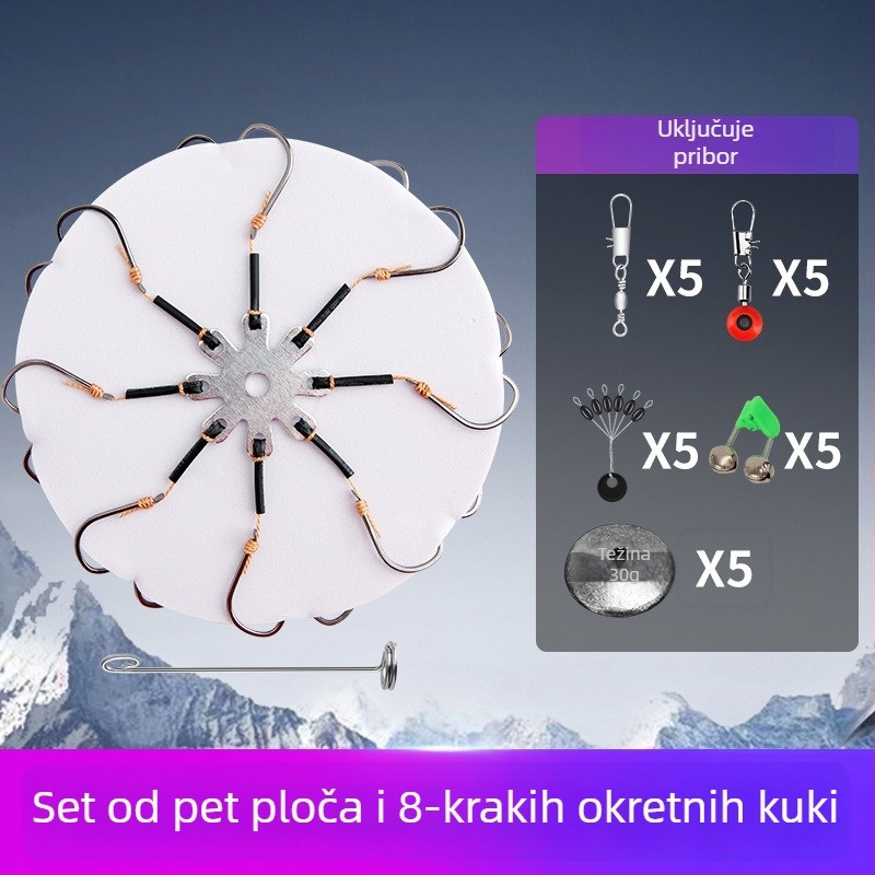 Set rotnih kuka Flip, broj 8, za ribolov u rezervoaru, 1 kom