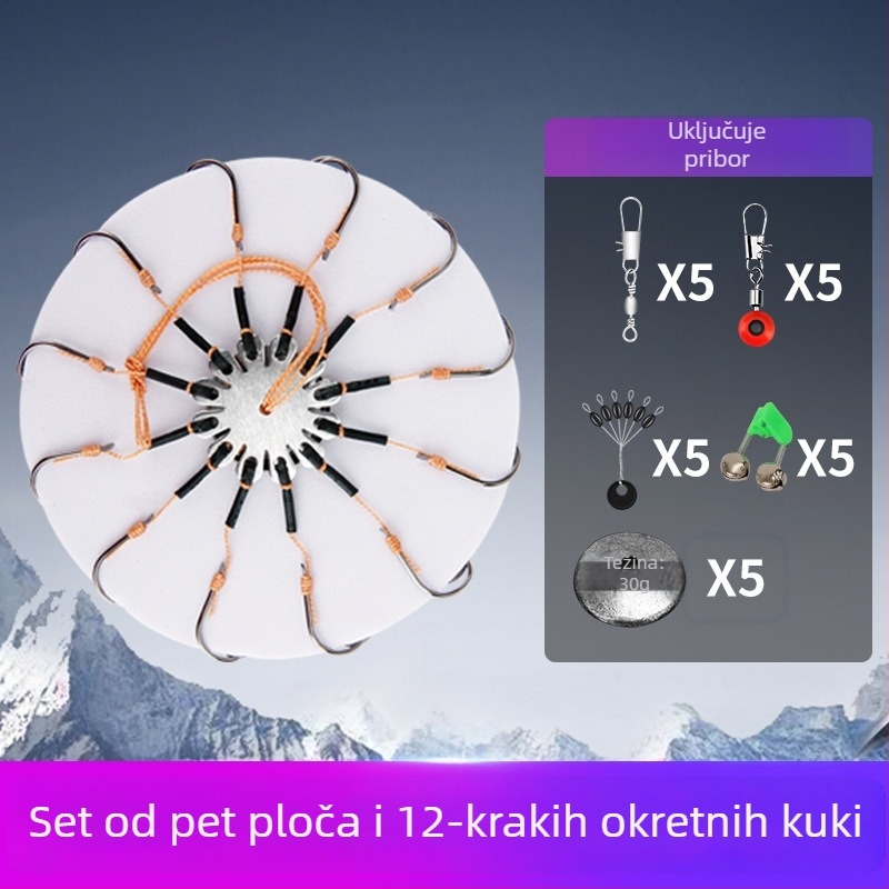 Set rotnih kuka Flip, broj 8, za ribolov u rezervoaru, 1 kom