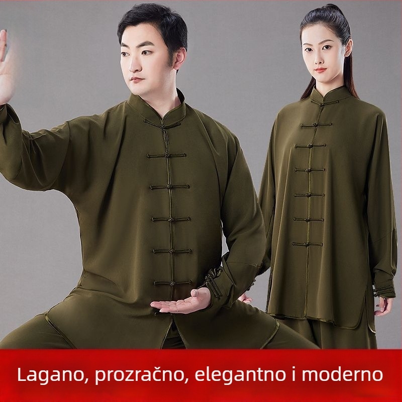 Tai Chi odjeća, corduroy tkanina, 100% lan, odjeća za nastupe