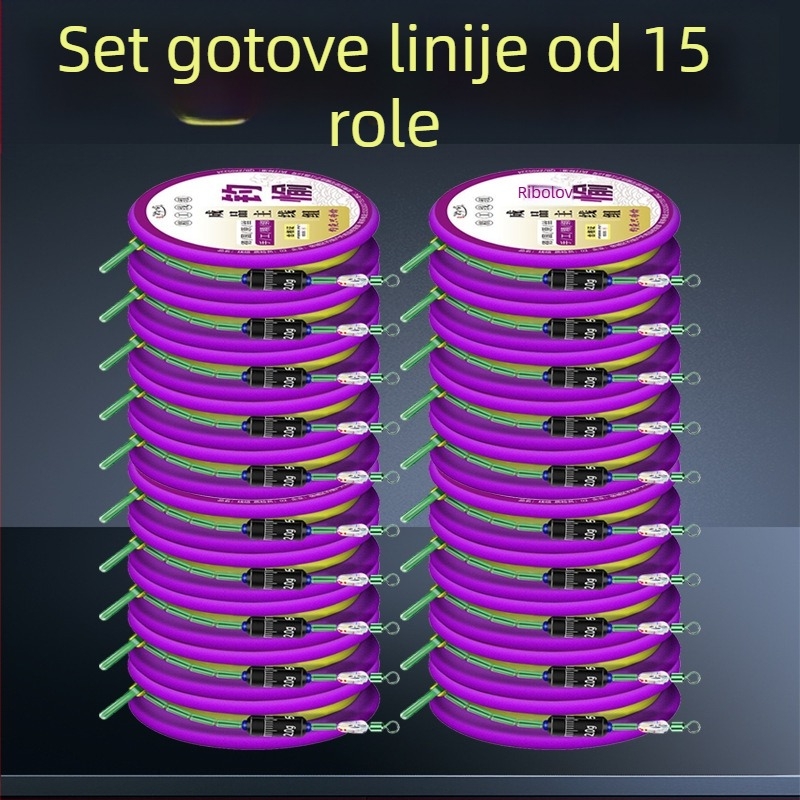 Zlatna nit ribolovna linija – prethodno zavezana glavna linija, gotov proizvod, mekan set, komplet