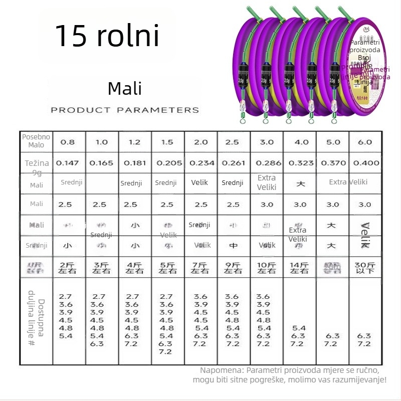 Zlatna nit ribolovna linija – prethodno zavezana glavna linija, gotov proizvod, mekan set, komplet