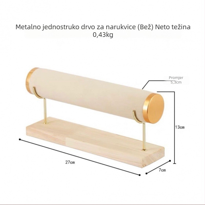 Stalak za izlaganje narukvica, cilindrični dizajn s tri razine, za nakit
