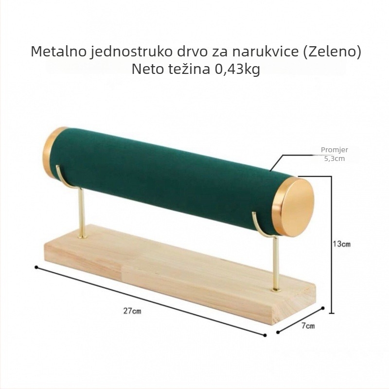 Stalak za izlaganje narukvica, cilindrični dizajn s tri razine, za nakit