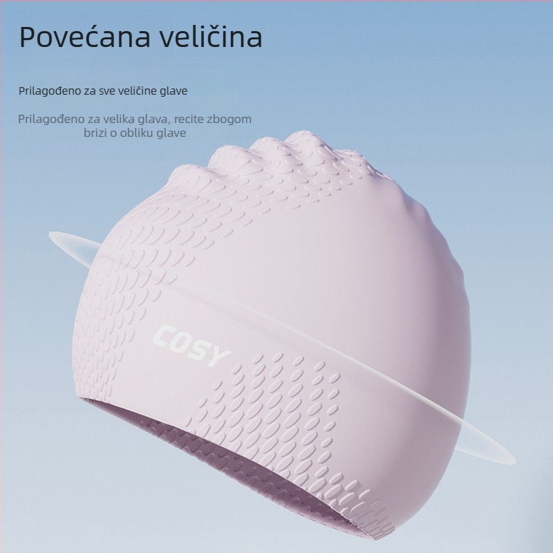 Set silikonske plivačke kape i naočala za odrasle – vodootporan, jednobojni uzorak, uključuje kapu i naočale