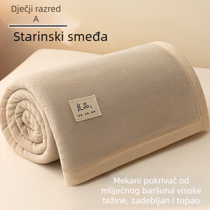 Debelo mliječno velvet posteljina i coral fleece deka za zimu, jednoljetni krevet