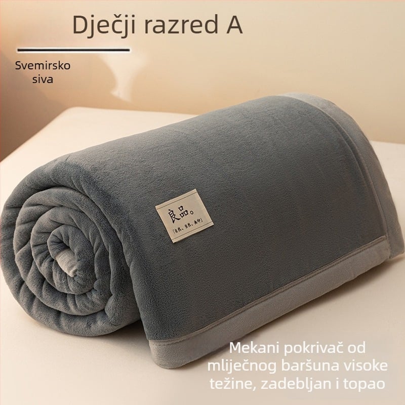 Debelo mliječno velvet posteljina i coral fleece deka za zimu, jednoljetni krevet