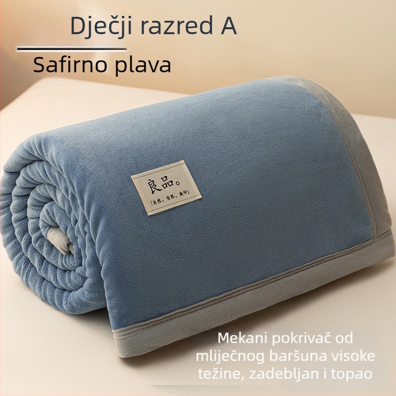 Debelo mliječno velvet posteljina i coral fleece deka za zimu, jednoljetni krevet