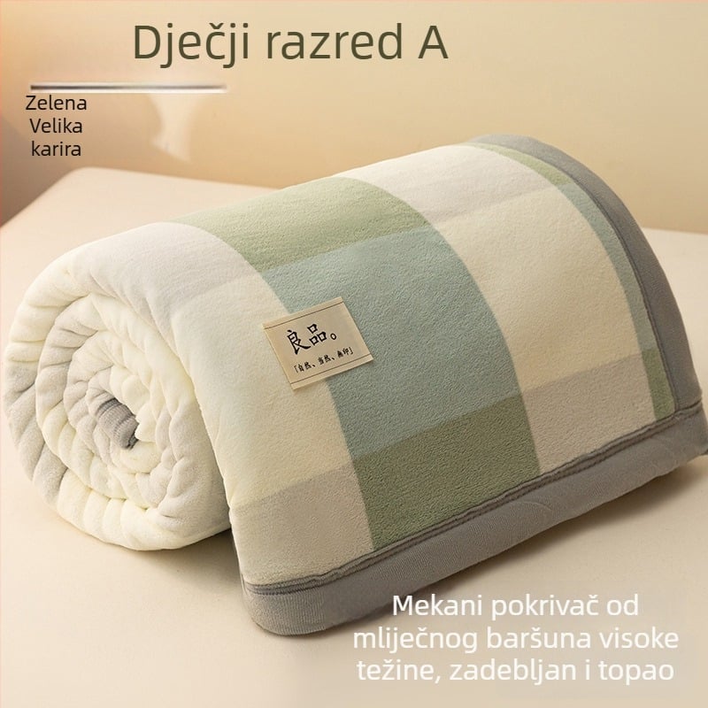 Debelo mliječno velvet posteljina i coral fleece deka za zimu, jednoljetni krevet