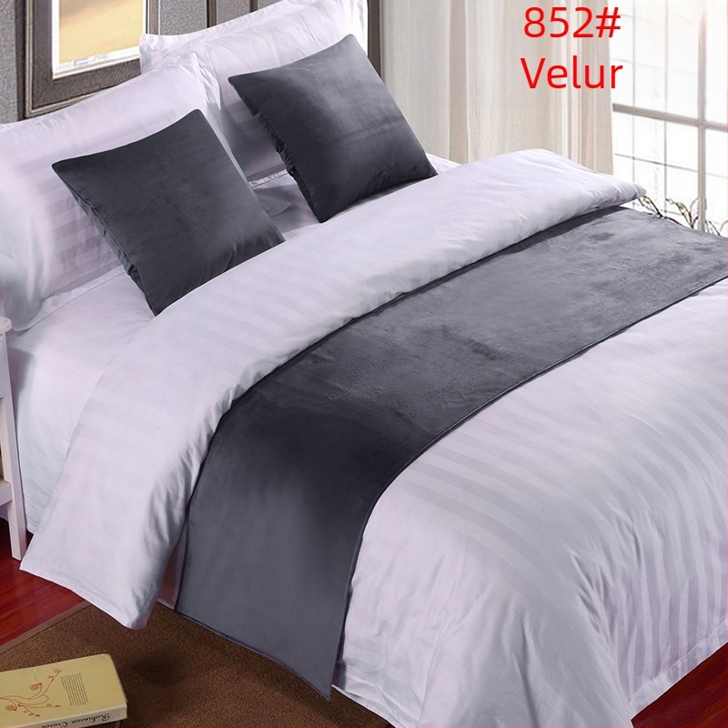 SHAOYU Velur hotelski set za ukrašavanje kraja kreveta - poliester, jednobojni uzorak, stil hotela, kvalificirani proizvod
