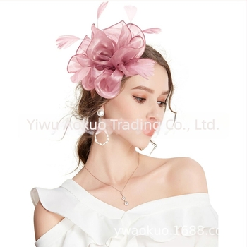 Svatbeni dodatak za kosu s perjem, vintage stil, ručna izrada, jesen 2023