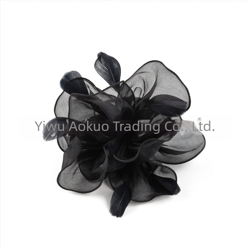 Svatbeni dodatak za kosu s perjem, vintage stil, ručna izrada, jesen 2023