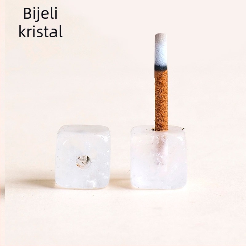 Prirodni ametist kristal – četverokutni kamen za mirise, ukras i podloga za tamjan