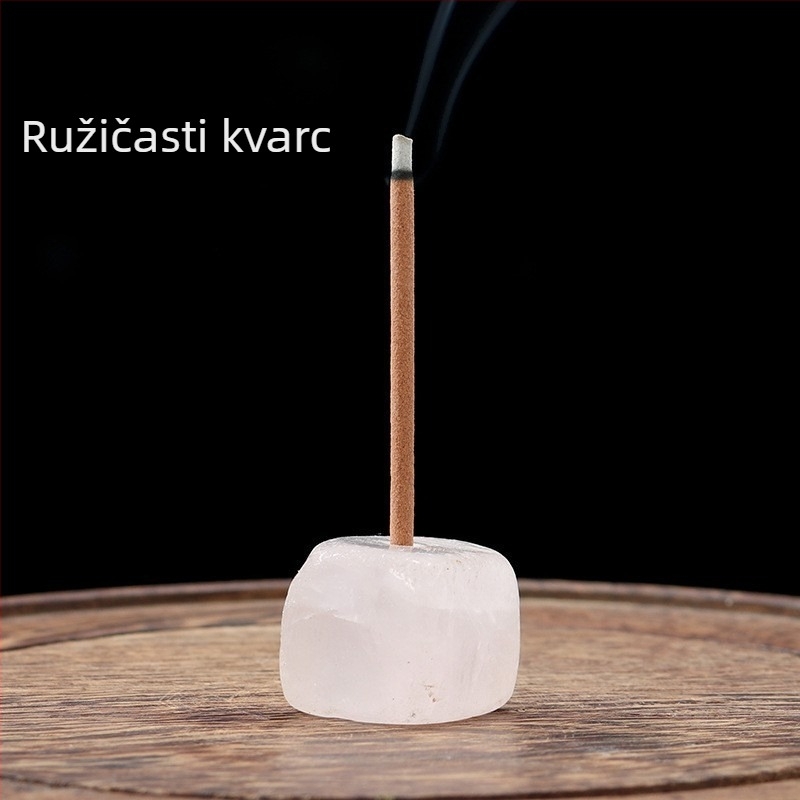 Prirodni ametist kristal – četverokutni kamen za mirise, ukras i podloga za tamjan