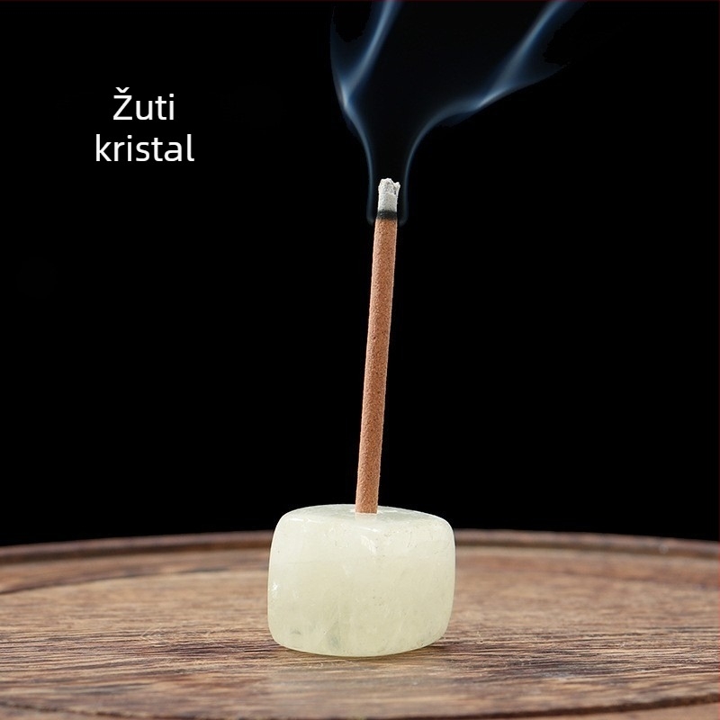 Prirodni ametist kristal – četverokutni kamen za mirise, ukras i podloga za tamjan