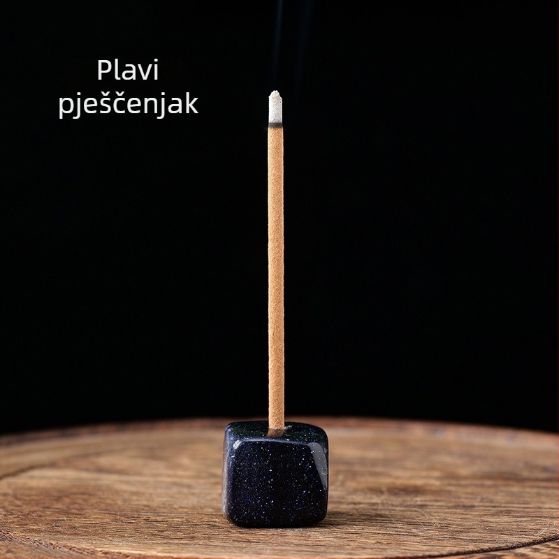 Prirodni ametist kristal – četverokutni kamen za mirise, ukras i podloga za tamjan