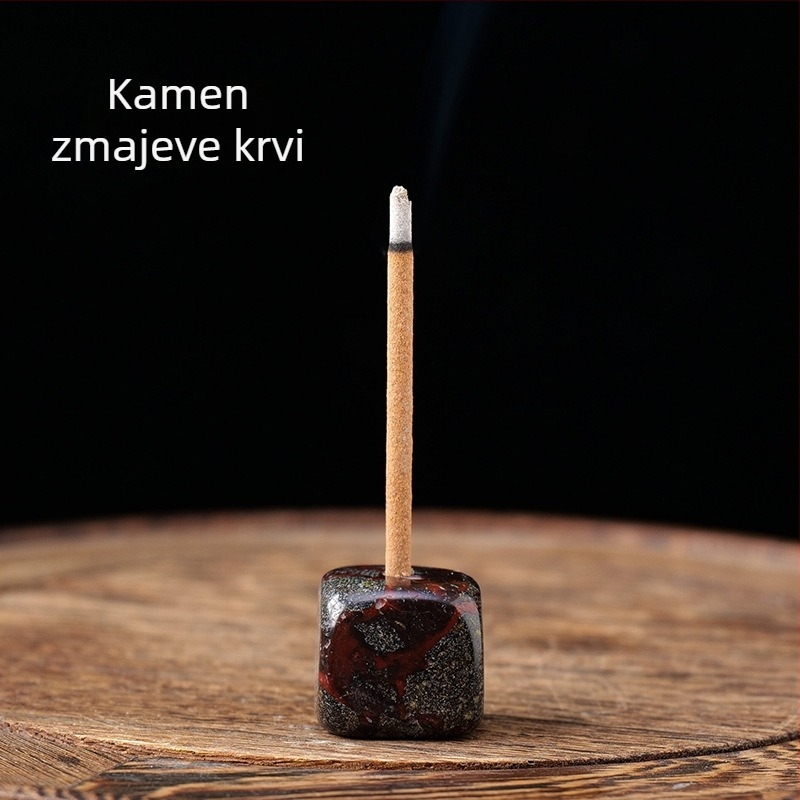 Prirodni ametist kristal – četverokutni kamen za mirise, ukras i podloga za tamjan