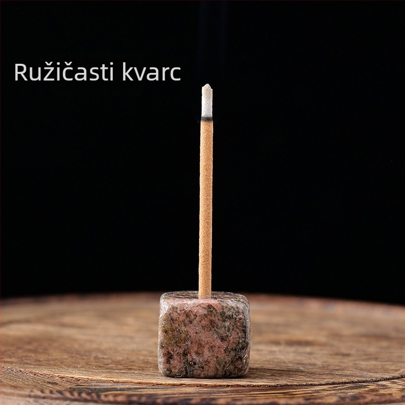 Prirodni ametist kristal – četverokutni kamen za mirise, ukras i podloga za tamjan