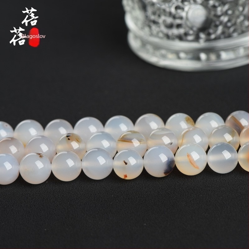 agatne perle, polirane, podrijetlo Lianyungang, okrugle perle