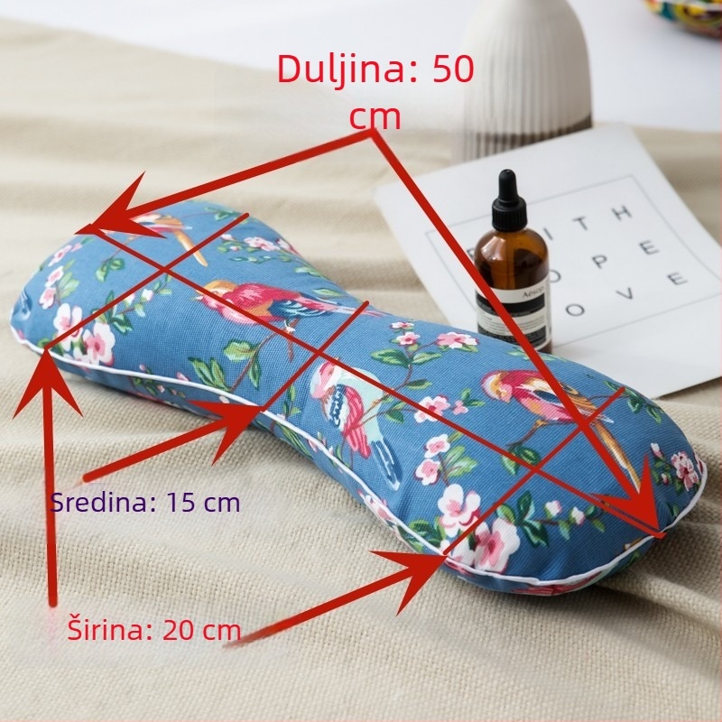 Jastuk s heljdinom punjenjem za kućnu upotrebu, navlaka od kože i starog grubog platna, skidiva i periva