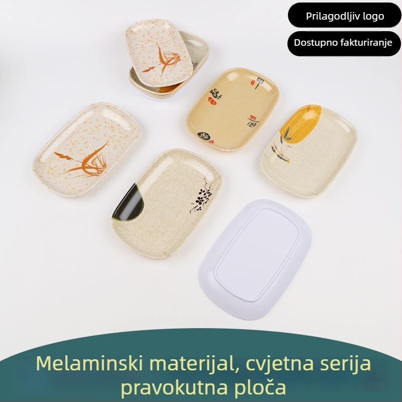 Melaminska ploča, kvadratnog oblika, glazirana površina, moguć ispis logotipa, nije prikladna za mikrovalnu pećnicu