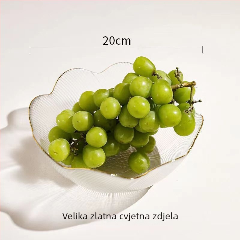 Bezolovni pladanj od kristalnog stakla za voće, Gui Zhongtang, suvremeni stil, prvoklasna kvaliteta