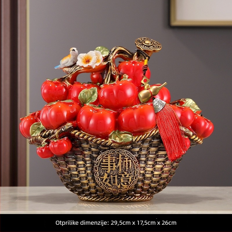 Figura od smole s ribom za sreću – ručna izrada, ručno oslikana, jednostavan modern stil, po narudžbi prilagodljiva