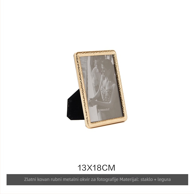 Držač svijeća s dizajnom ptičje grančice, pladanj za nakit i pladanj s lišćem, fotografski okvir — cinkova legura, lagani luksuz