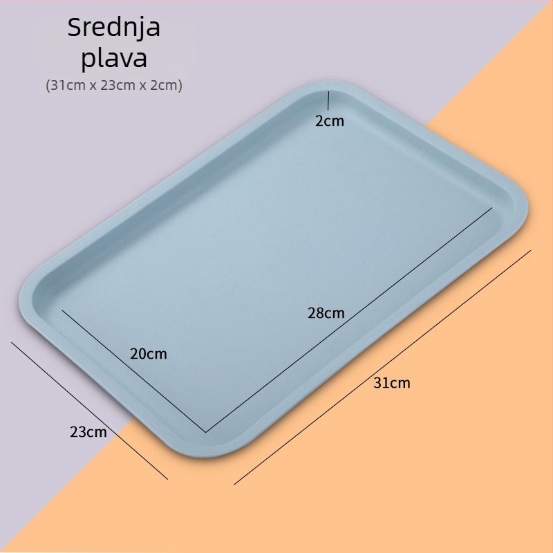 Plastična ploča za kućnu i poslovnu upotrebu — materijal PP, mat površina, nordijski stil, kvadratni oblik, tiskano logo