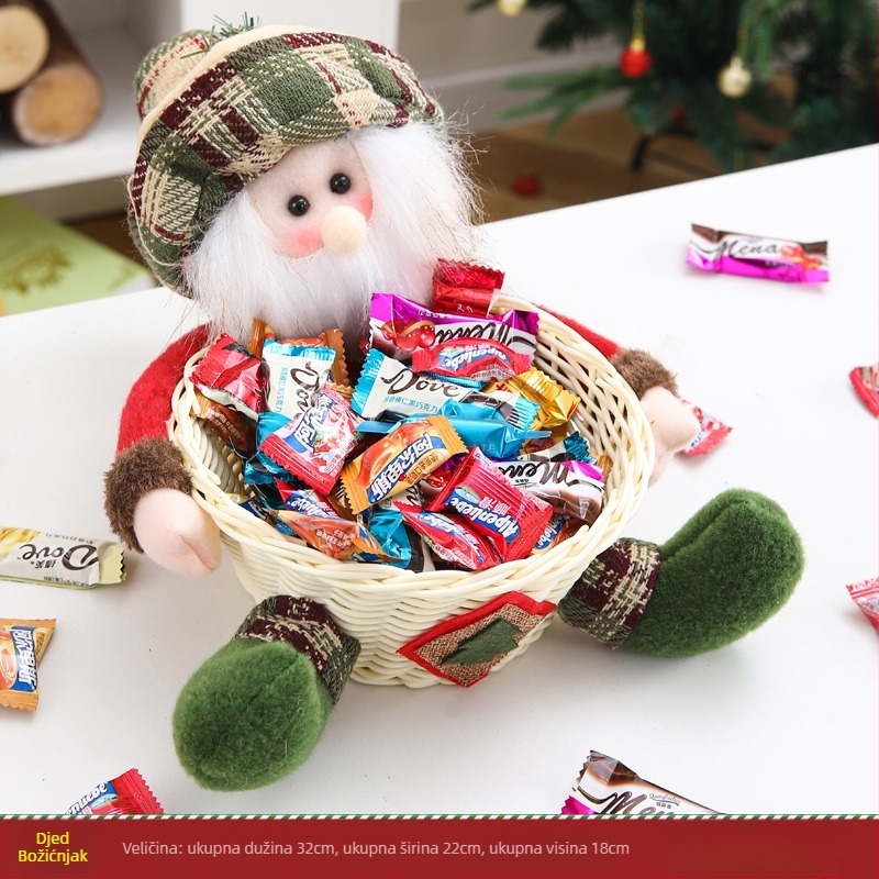 Melamin božićna košarica za bombone, kapacitet <100 ml, porijeklo Beijing, biorazgradivo, mikrovalna pećnica nije pogodna