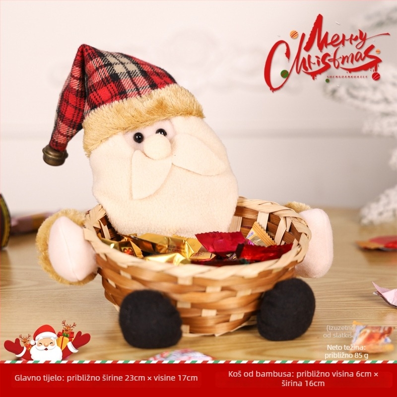 Melamin božićna košarica za bombone, kapacitet <100 ml, porijeklo Beijing, biorazgradivo, mikrovalna pećnica nije pogodna