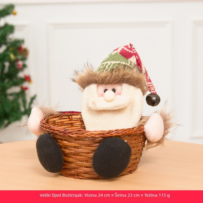 Melamin božićna košarica za bombone, kapacitet <100 ml, porijeklo Beijing, biorazgradivo, mikrovalna pećnica nije pogodna