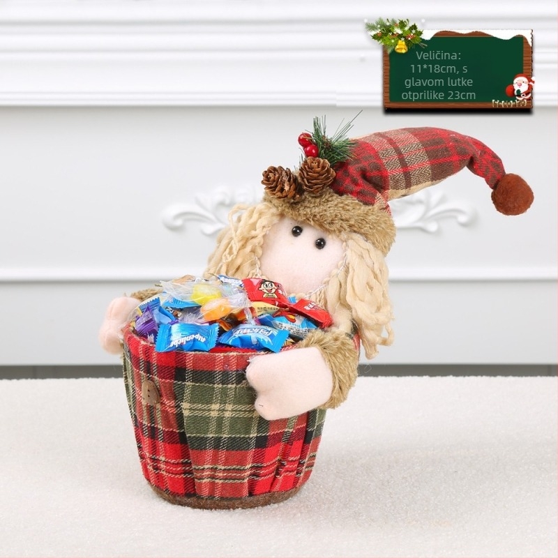 Melamin božićna košarica za bombone, kapacitet <100 ml, porijeklo Beijing, biorazgradivo, mikrovalna pećnica nije pogodna