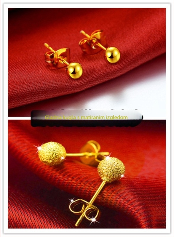 Naušnice od Alluvial zlata, ručna izrada, unisex, stil Internet zvijezda