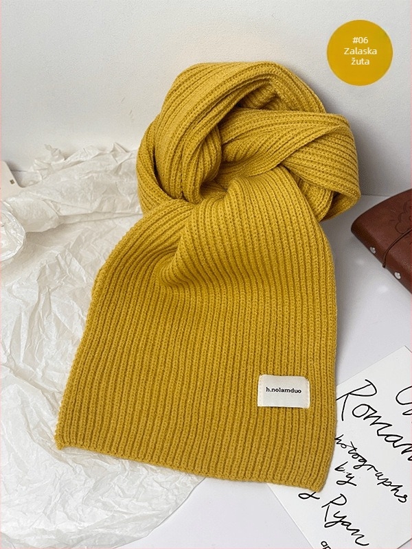 Šal pleteni u korejskom stilu, umjetni kašmir/akril, prikladan za zimu, proljeće i jesen, lansiran ljeto 2025