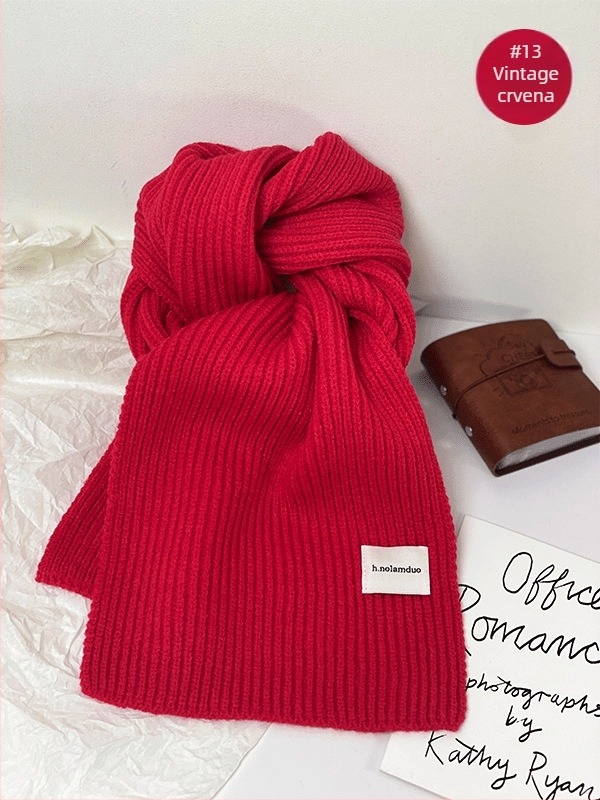 Šal pleteni u korejskom stilu, umjetni kašmir/akril, prikladan za zimu, proljeće i jesen, lansiran ljeto 2025